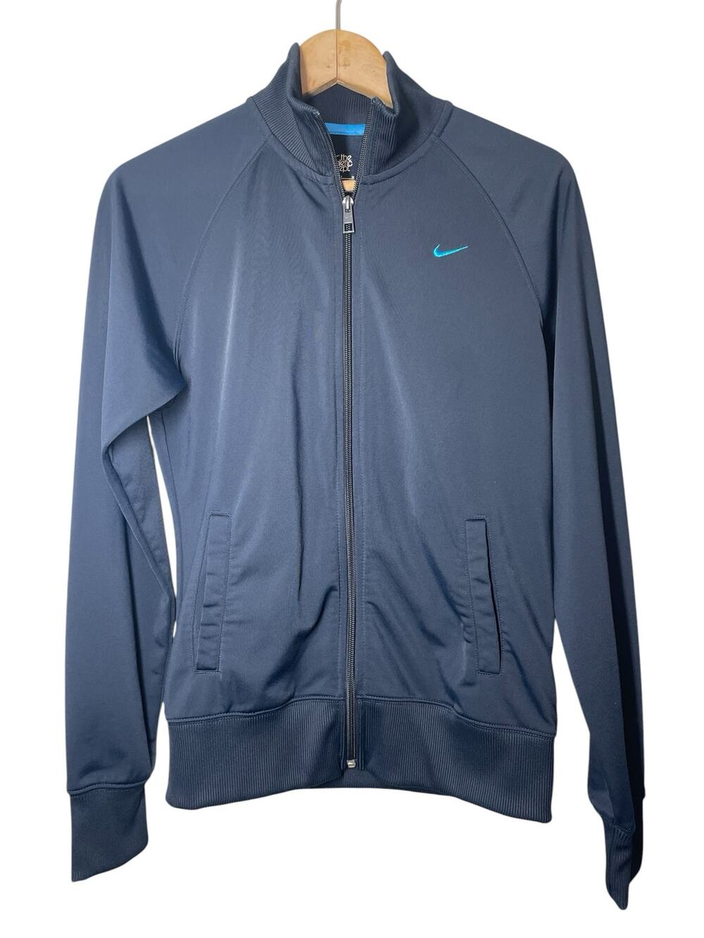 Nike the Athletic dept Track Jacket Womens Full Zip Size Medium Navy Blue